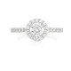 Mayors Platinum 0.95ct Round Halo Engagement Ring (F/SI1) CRHAG01XXXXPTBA00G