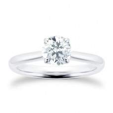 Mayors Platinum 1.01ct Round 4 Prong Solitaire Engagement Ring SRSTL04XXXXPTBA00G