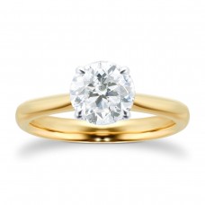 Mayors 18k Yellow Gold 1.51ct Round 4 Prong Solitaire Engagement Ring SRSTN04XXXX8ABA00G