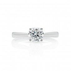 Mayors 18k White Gold 1.01cttw Diamond Solitaire Engagement Ring (F/I1) KR19241.