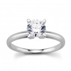 Mayors 18k White Gold 1.00cttw Round Solitaire Engagement Ring SOR1156K-QWAT3