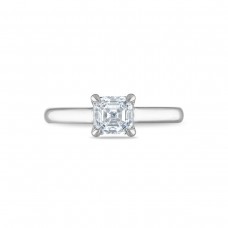 Royal Asscher Platinum 0.92cttw Royal Asscher Cut Diamond Berenice Solitaire Engagement Ring SS7764K-WPQMMJ