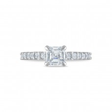 Royal Asscher Platinum 1.30cttw Royal Asscher Cut Diamond Gwenyth Solitaire Engagement Ring BE9694-WPQMMJ