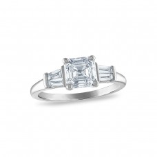 Royal Asscher Platinum 1.71cttw Royal Asscher Cut Diamond Ava 3 Stone Engagement Ring SA11153KJ-WPQMMJ