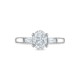 Royal Asscher Platinum 1.12cttw Royal Asscher Oval Diamond Anastasia 3 Stone Engagement Ring SA11207-WPQMMJ