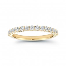 Mayors 18ct Yellow Gold 1.50cttw Round Half Claw Set Eternity Ring 1M8356Y
