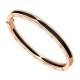 Bvlgari Jewelry 18k Rose Gold B.ZERO1 Black Ceramic Bracelet - Size Small 351415