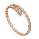 Bvlgari Jewelry 18k Rose Gold Serpenti 3.04cttw Diamond Bracelet 353793