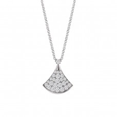 Bvlgari Jewelry 18k White Gold DIVAS' DREAM 0.47cttw Pave Diamond Necklace 351099