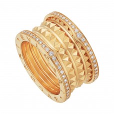 BVLGARI JEWELRY 18k Yellow Gold B.ZERO1 0.53cttw Diamond Ring - Size 7 357900