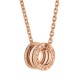 Bvlgari Jewelry 18k Rose Gold B.ZERO1 0.38cttw Diamond Necklace 21-24 Inch 358346