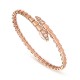 Bvlgari Jewelry 18k Rose Gold Serpenti Viper 0.47cttw Diamond Bracelet - Size Small 360707