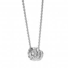 Bvlgari Jewelry 18k White Gold Serpenti Viper 2 Row 0.63cttw Full Pave Diamond Necklace - 16-17 Inch 357796