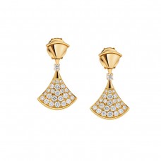 Bvlgari Jewelry 18k Yellow Gold 0.94cttw Diamond Divas Dream Drop Earrings 357514
