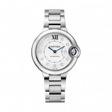 Cartier Ballon Bleu De Cartier Watch 33mm, Automatic Movement, Steel, Diamonds W4BB0021