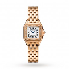 Cartier Panthère De Cartier Watch Small Model, Quartz Movement, Rose Gold, Diamonds WJPN0008