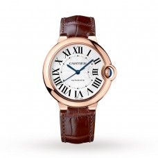 Cartier Ballon Bleu De Cartier Watch 36mm, Automatic Movement, Pink Gold, Leather WGBB0009