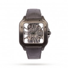 Cartier Santos de Cartier Skeleton watch, large model, Manufacture mechanical movement with manual winding WHSA0009