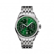 Breitling Premier B01 Chronograph 42mm Mens Watch Green Stainless Steel AB0145371L1A1