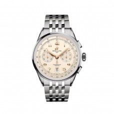 Breitling Premier B01 Chronograph 42mm Mens Watch Cream Stainless Steel AB0145211G1A1