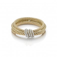 Fope 18k Yellow Gold 1.20cttw Diamond Solo Flex it Bracelet Size Medium 651B PAVE M