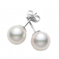 Mikimoto 18k White Gold 10mm South Sea Cultured Pearl Stud Earrings PES1002NW