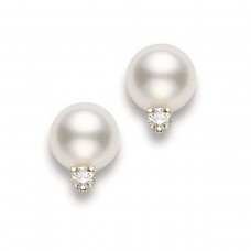 Mikimoto 18k Yellow Gold 10mm-11mm South Sea Cultured Pearl Stud Earrings PES1002NDK