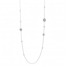 Mikimoto 18k White Gold Akoya Cultured Pearl and Diamond Long Station Necklace MPQ10103ADXW