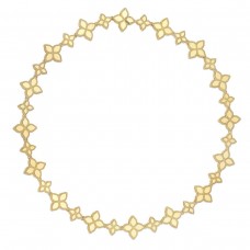 Roberto Coin 18k Yellow Gold 0.45cttw Diamond Princess Flower Link Necklace 7771391AJCHX