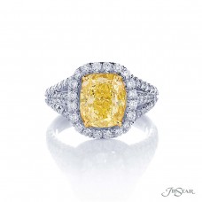 JB Star Platinum 4.56cttw Cushion Cut Halo Engagement Ring -Ring Size 6.5 2128/006