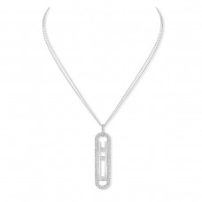 Messika 18k White Gold 1.10cttw Diamond Move 10th Anniversary Necklace 07228-WG