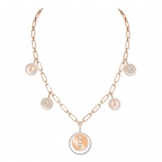 Messika 18k Rose Gold 1.30cttw Diamond Lucky Move Charm Necklace 11728-PG