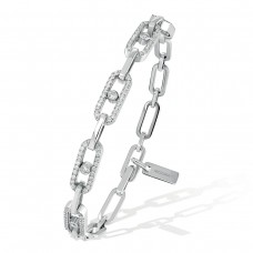 Messika 18k White Gold 0.82cttw Diamond Move Uno Multi Bracelet 12187-WG