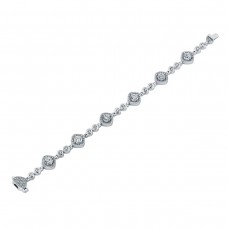 Uneek Platinum 6.19cttw Diamond Bracelet LBR118