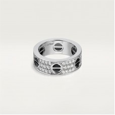 LOVE ring, diamond-paved, ceramic