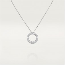 LOVE necklace, diamond-paved