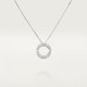 LOVE necklace, diamond-paved