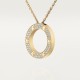 LOVE necklace, diamond-paved