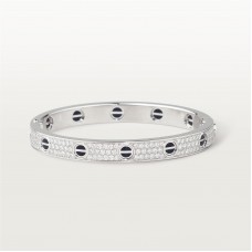 LOVE bracelet, diamond-paved, ceramic