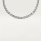 Maillon Panthère thin necklace, 3 diamond-paved rows