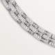 Maillon Panthère thin necklace, 3 diamond-paved rows