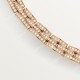 Maillon Panthère thin necklace, 3 diamond-paved rows