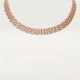 Maillon Panthère thin necklace, 5 diamond-paved rows