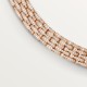 Maillon Panthère thin necklace, 5 diamond-paved rows