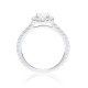 Mayors Platinum 0.95ct Round Halo Engagement Ring (F/SI1) CRHAG01XXXXPTBA00G