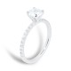 Mayors Platinum 0.98cttw Diamond Solitaire with Diamond Set Shoulders Engagement Ring BRPTJ28XXXXPTBA00G