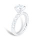 Mayors Platinum 2.60cttw Diamond Solitaire with Diamond Set Shoulders Engagement Ring BRPTP21XXXXPTBA00G