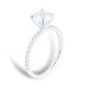 Mayors Platinum 1.43cttw Diamond Solitaire with Diamond Set Shoulders Engagement Ring BRPTM28XXXXPTBA00G