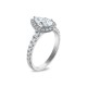 Royal Asscher Platinum 1.49cttw Royal Asscher Pear Shape Halo Diamond Brigite Engagement Ring SA11152N-WPQMMJ