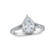 Royal Asscher Platinum 1.77cttw Royal Asscher Pear Shape Diamond Beatrice Solitaire Engagement Ring SA11151KJ-WPQMMJ